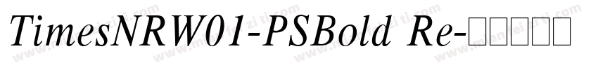 TimesNRW01-PSBold Re字体转换